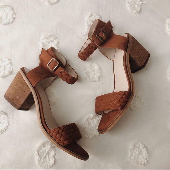 Cato Shoes - cato brown ankle strap low block heels